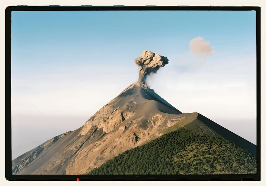 Volcano in Eruption